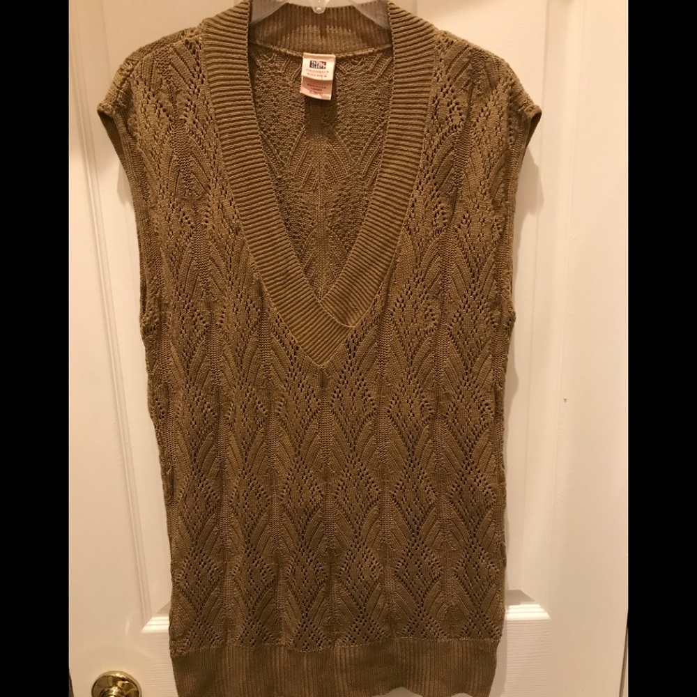 NEW FADED GLORY Pullover SWEATER VEST TUNIC Sz XL